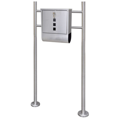 Dealsmate  Mailbox on Stand Stainless Steel