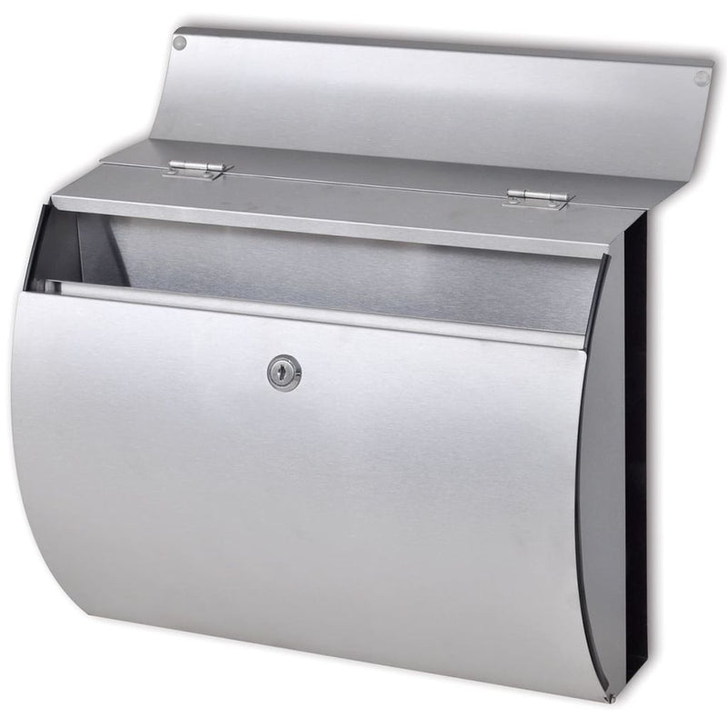 Dealsmate  Double Mailbox on Stand Stainless Steel