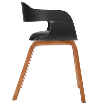 Dealsmate  Dining Chair with Bentwood and Faux Leather