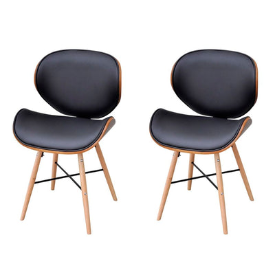 Dealsmate  Dining Chairs 2 pcs Bentwood and Faux Leather