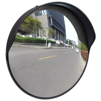 Dealsmate Convex Traffic Mirror PC Plastic Black 30 cm Outdoor