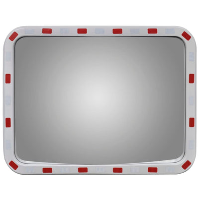 Dealsmate Convex Traffic Mirror Rectangle 60 x 80 cm with Reflectors