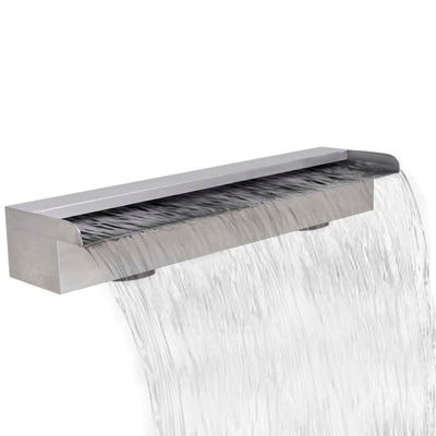 Dealsmate Rectangular Waterfall Pool Fountain Stainless Steel 60 cm