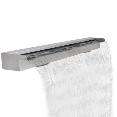 Dealsmate Rectangular Waterfall Pool Fountain Stainless Steel 120 cm