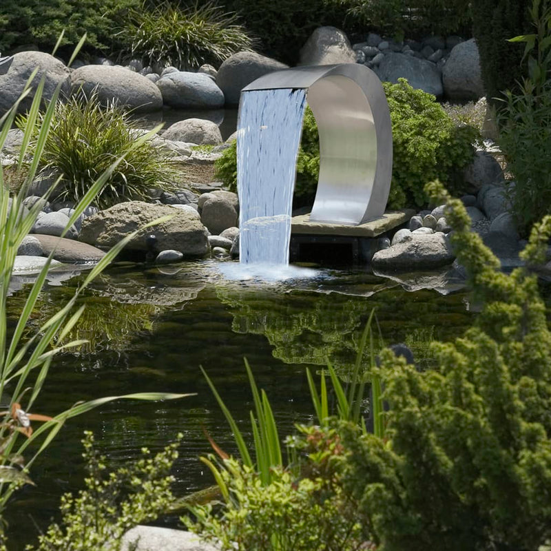 Dealsmate Garden Waterfall Pool Fountain Stainless Steel 45x30x60 cm