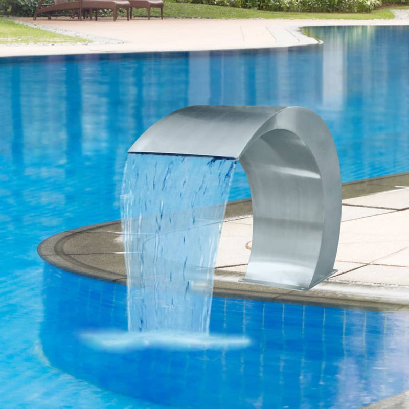 Dealsmate Garden Waterfall Pool Fountain Stainless Steel 45x30x60 cm