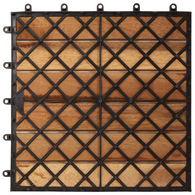 Dealsmate Decking Tiles Vertical Pattern 30 x 30 cm Acacia Set of 30