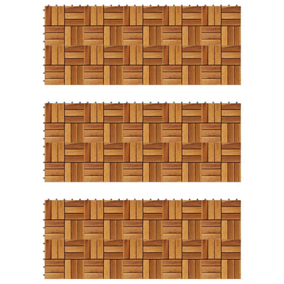 Dealsmate Decking Tiles 30 x 30 cm Acacia Set of 30