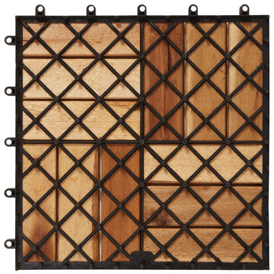 Dealsmate Decking Tiles 30 x 30 cm Acacia Set of 30