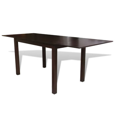 Dealsmate  Extending Dining Table 195 cm Solid Wood Brown