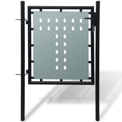 Dealsmate  Black Single Door Fence Gate 100 x 150 cm
