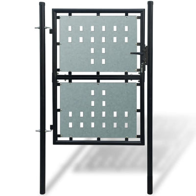 Dealsmate  Black Single Door Fence Gate 100 x 175 cm