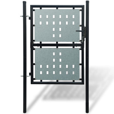 Dealsmate  Black Single Door Fence Gate 100 x 225 cm