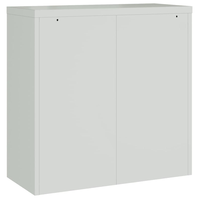 Dealsmate  Office Cabinet with 2 Doors Grey 90 cm Steel