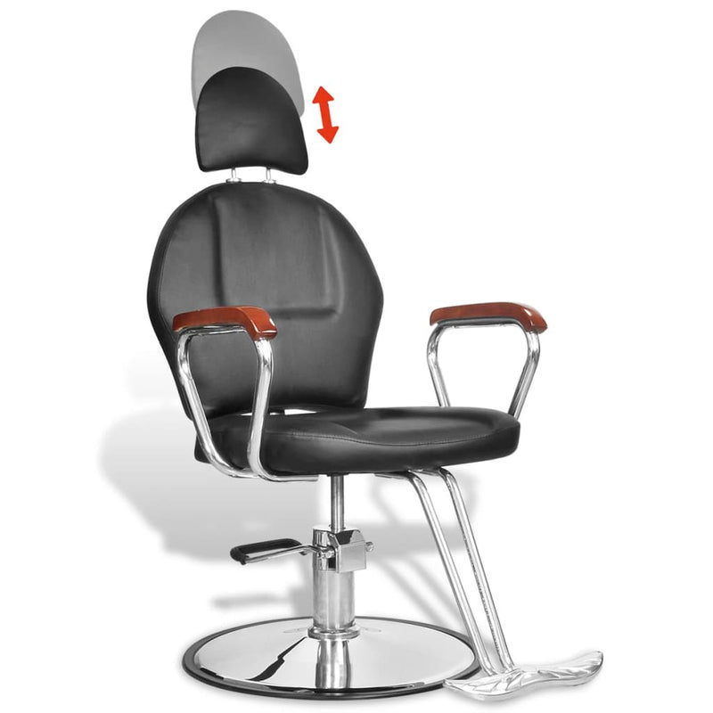 Dealsmate Professional Barber Chair with Headrest Artificial Leather Black