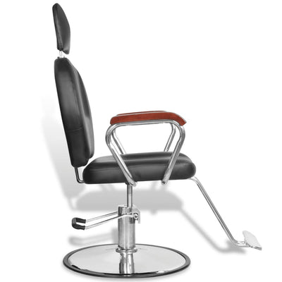 Dealsmate Professional Barber Chair with Headrest Artificial Leather Black