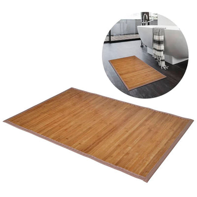 Dealsmate  2 Bamboo Bath Mats 40 x 50 cm Brown