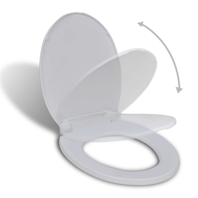 Dealsmate  Soft-close Toilet Seat White Oval