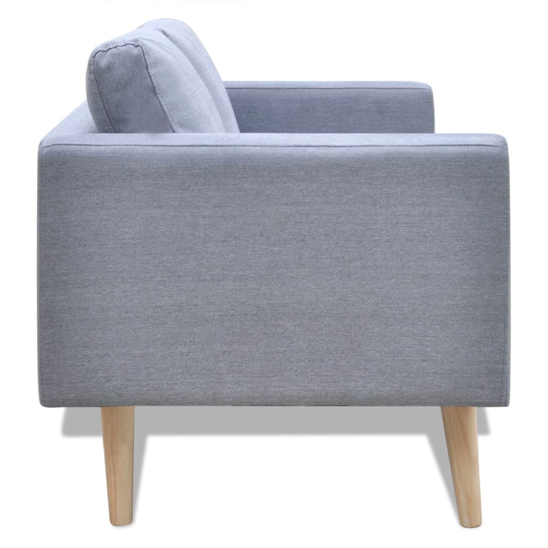 Dealsmate  Sofa 2-Seater Fabric Light Grey