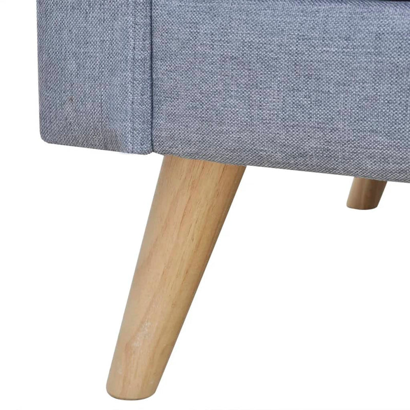 Dealsmate  Sofa 2-Seater Fabric Light Grey