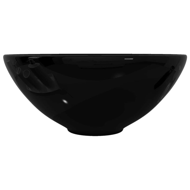Dealsmate Ceramic Bathroom Sink Basin Black Round