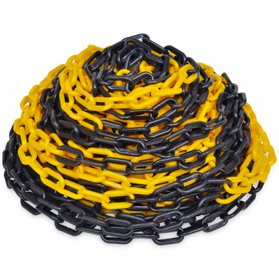 Dealsmate 30 m Plastic Warning Chain Yellow and Black