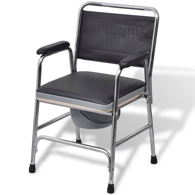 Dealsmate  Commode Chair Steel Black