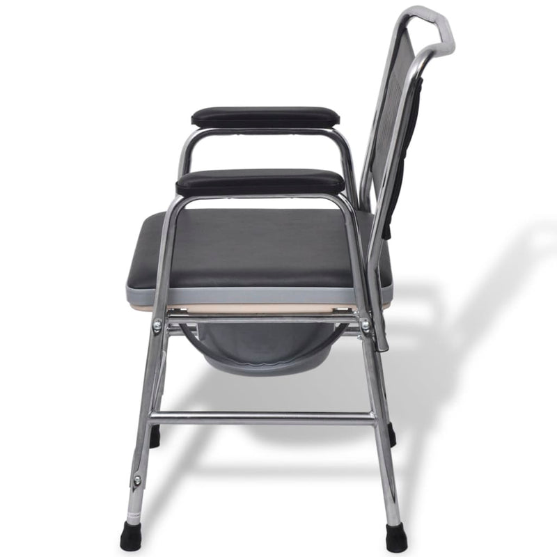 Dealsmate  Commode Chair Steel Black