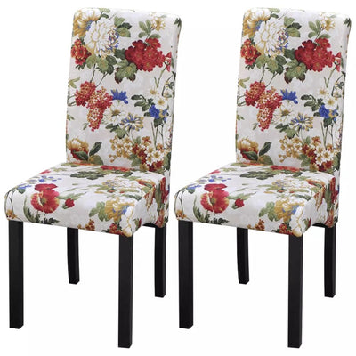 Dealsmate  Dining Chairs 2 pcs Multicolour Fabric