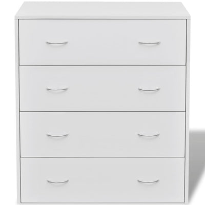 Dealsmate  Sideboard with 4 Drawers 60x30.5x71 cm White