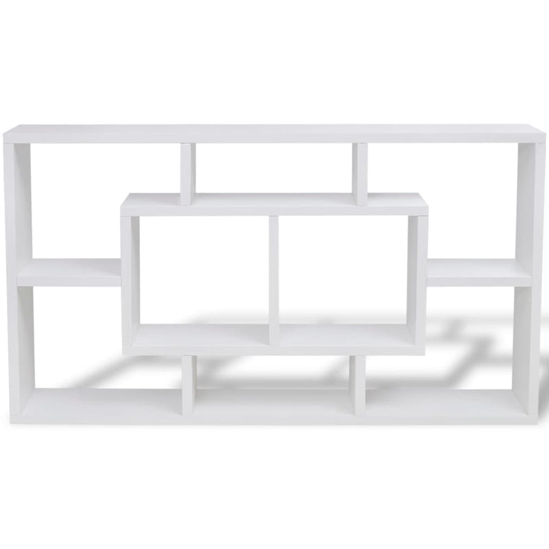 Dealsmate Floating Wall Display Shelf 8 Compartments White