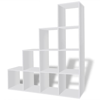 Dealsmate  Staircase Bookcase/Display Shelf 142 cm White