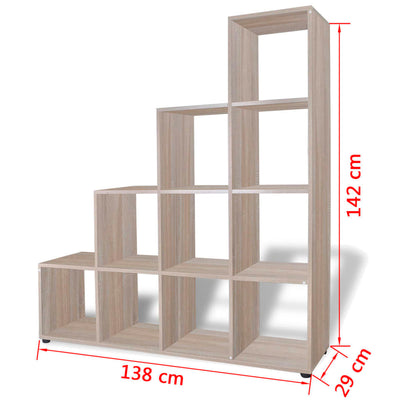 Dealsmate  Staircase Bookcase/Display Shelf 142 cm Oak