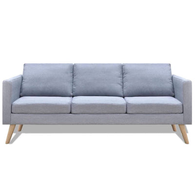 Dealsmate  Sofa Set 2-Seater and 3-Seater Fabric Light Grey