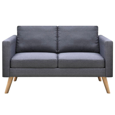 Dealsmate  Sofa Set 2-Seater and 3-Seater Fabric Dark Grey