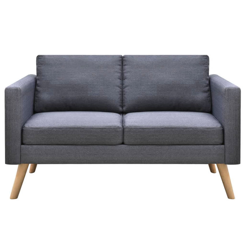 Dealsmate  Sofa Set 2-Seater and 3-Seater Fabric Dark Grey