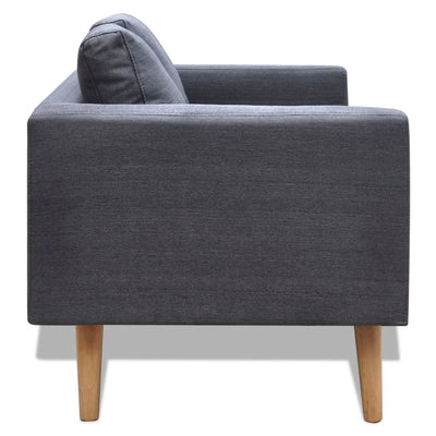 Dealsmate  Sofa Set 2-Seater and 3-Seater Fabric Dark Grey