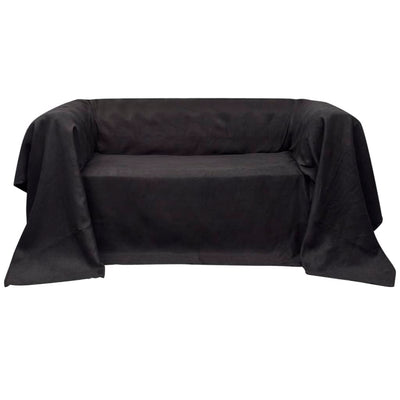 Dealsmate  Micro-suede Couch Slipcover Anthracite 140 x 210 cm
