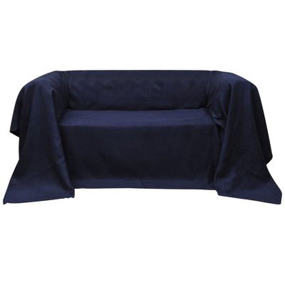 Dealsmate  Micro-suede Couch Slipcover Navy Blue 140 x 210 cm