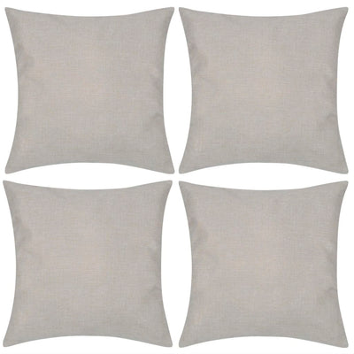 Dealsmate  4x Cushion Covers Linen-look 40x40 cm Beige