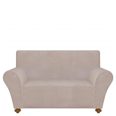 Dealsmate  Stretch Couch Slipcover Beige Polyester Jersey