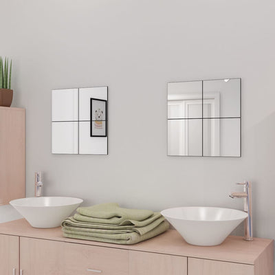 Dealsmate  Frameless Mirror Tiles Glass 8 pcs 20.5 cm