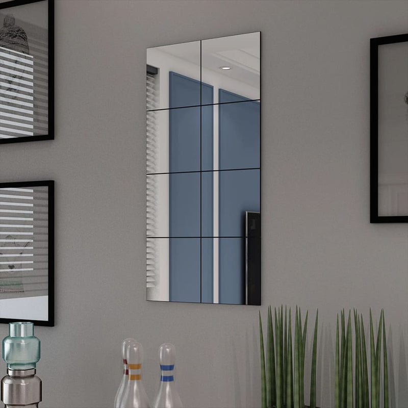Dealsmate  Frameless Mirror Tiles Glass 8 pcs 20.5 cm