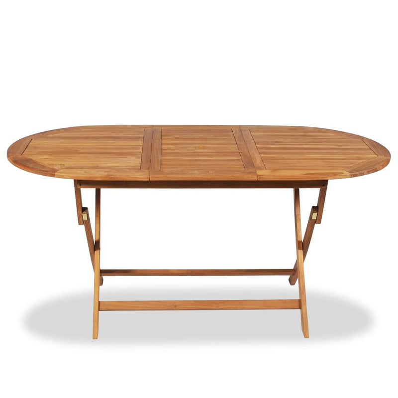 Dealsmate  Folding Garden Table 160x80x75 cm Solid Teak Wood