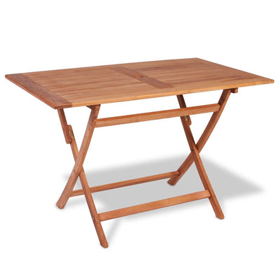Dealsmate  Folding Garden Table 120x70x75 cm Solid Teak Wood