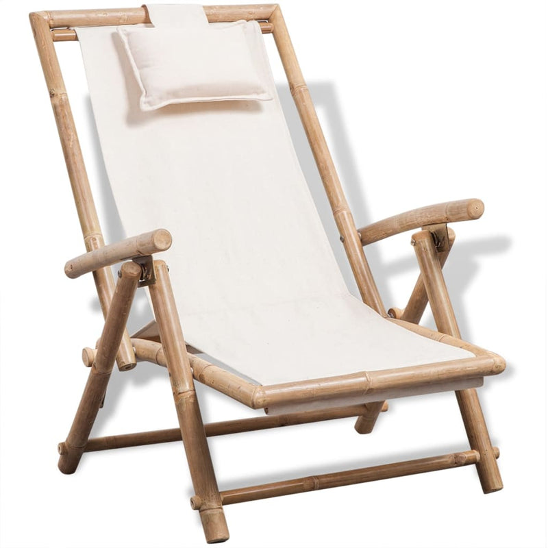 Dealsmate  Outdoor Deck Chair Bamboo