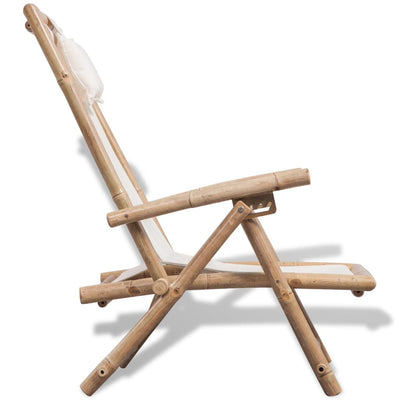 Dealsmate  Outdoor Deck Chair Bamboo