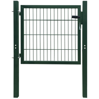 Dealsmate  Fence Gate Steel Green 105x150 cm