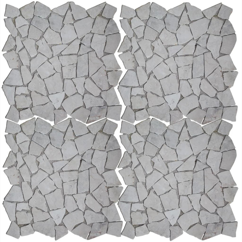 Dealsmate  Mosaic Tiles 11 pcs Marble Gold 1 m²