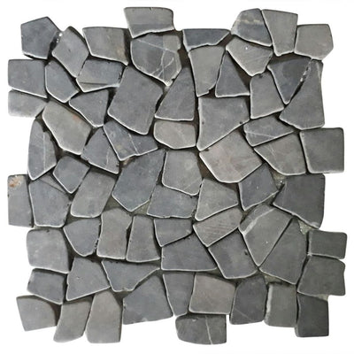 Dealsmate  Mosaic Tiles 11 pcs Marble Black 1 m²